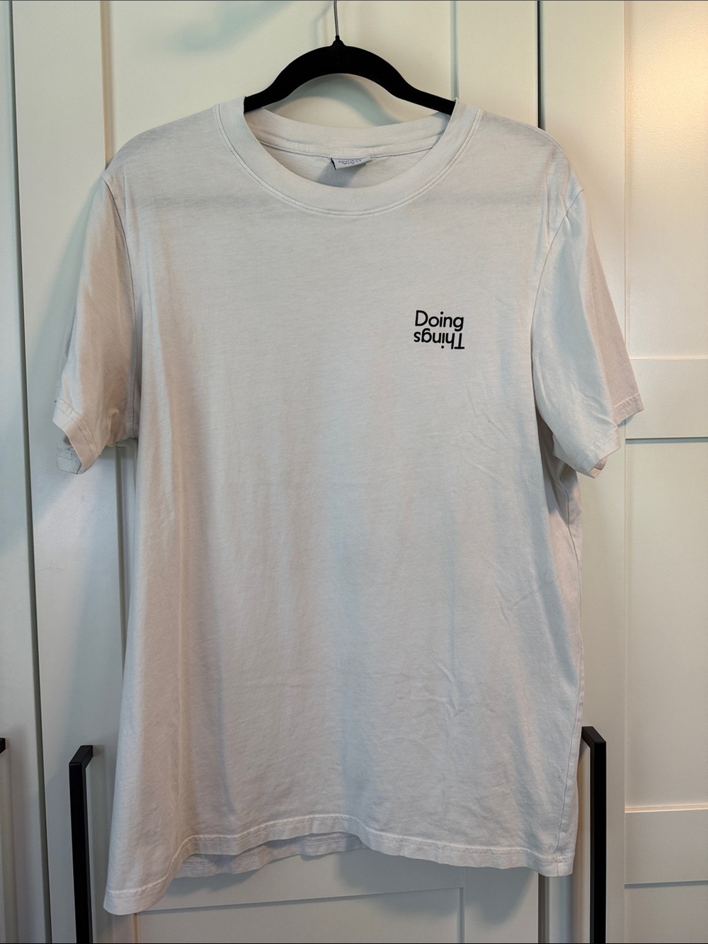 Outdoor Voices White "Doing Things" Short Sleeve Crew Tee